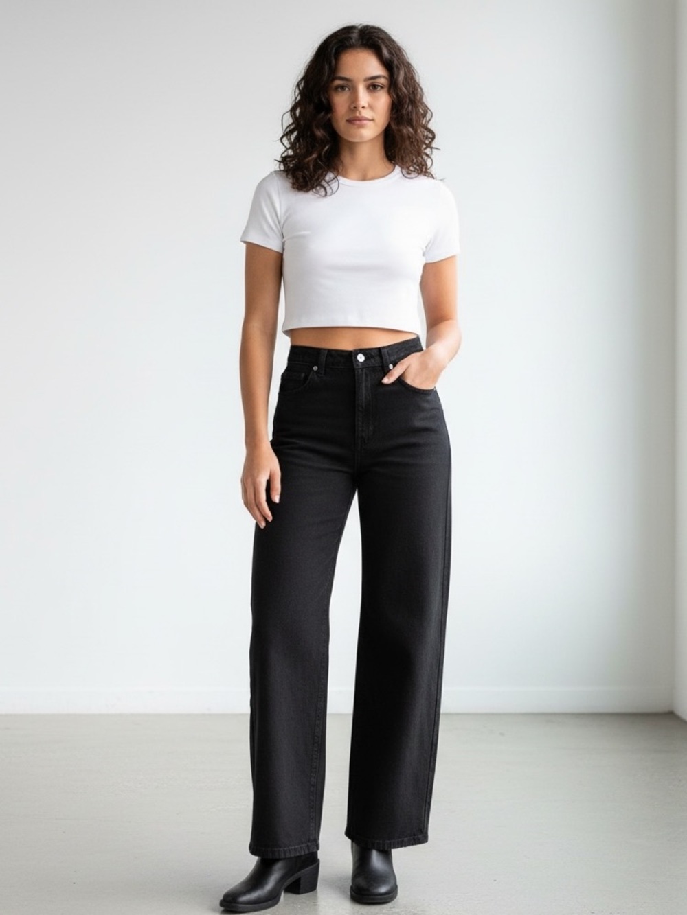 NEW DKNY Black Denim Jeans
Wide leg. High Waist
Size 30
Tags on